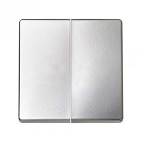 Simon 82 Клавиша двойная для перекрестного выключателя цвета Алюминий, 8202026-033