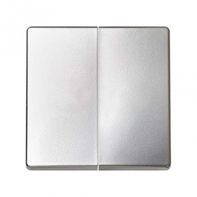 Simon 82 Клавиша двойная для перекрестного выключателя цвета Алюминий, 8202026-033