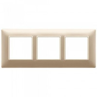 Vimar Накладка для 6 модулей (2+2+2) расстояние между центрами 57мм шампань матовый, 14646.22