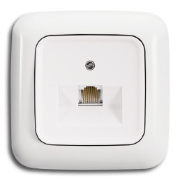 ABB Компьютерная розетка, цвет - белый, серия Reflex