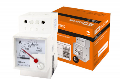 Амперметр А45Д 1000/5А-1,5 (din-рейка) TDM Electric, SQ1102-0306