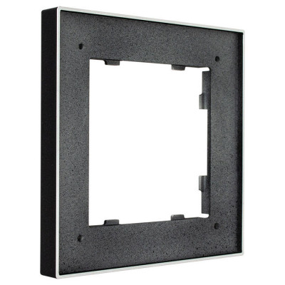 IRIDIUM Рамка на 1 пост, черный, Monaco 03 с кромкой, 03P105