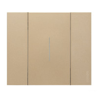 Выключатель 1-клавишный с подсветкой, Meiton, цвет шампань