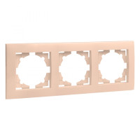 Валенсия Рамка 3-местная черная EKF