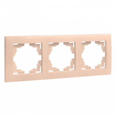 Валенсия Рамка 3-местная черная EKF