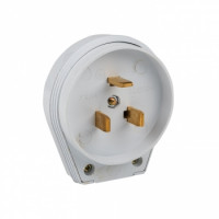 Вилка для разъема РШ-ВШ 32А 250В 2P+PE пластиковая бел. EKF Вилка для разъема РШ-ВШ 32А 250В 2P+PE пластиковая бел. EKF