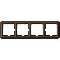 Antique Рамка 4-ная, коричн.