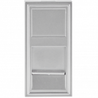 Donel Розетка DEC RJ45 UTP кат.5e, 1мод., алюм. матовая (22.5х45мм), DECF12ALM5