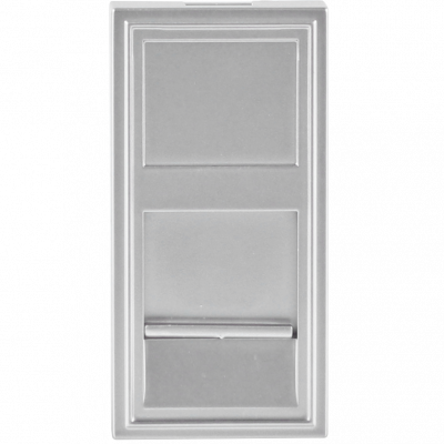 Donel Розетка DEC RJ45 UTP кат.5e, 1мод., алюм. матовая (22.5х45мм), DECF12ALM5