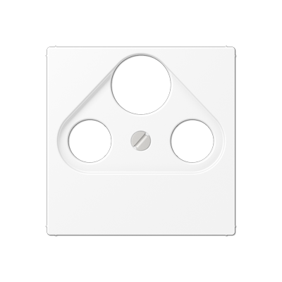 Крышка для телевизионной и спутниковой розетки; термопласт; белый матовый, A561BFPLSATWWM