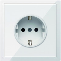 Розетка электрическая 2к+з, Donel серия R98, цвет Белый