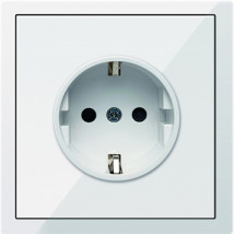 Розетка электрическая 2к+з, Donel серия R98, цвет Белый