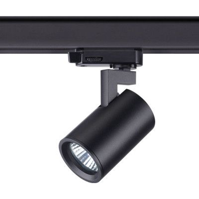 Novotech 370649 PORT NT19 105 черный Светильник трёхфазный трековый IP20 GU10 50W 220V GUSTO