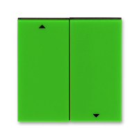 Клавиша двойная перекидная для жалюзийного выкл. символ «стрелки» пластик зеленый глянцевая IP20 ABB LEVIT