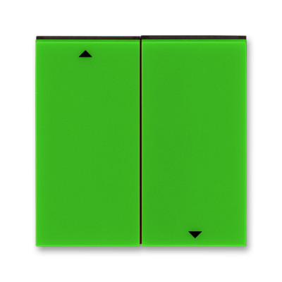 Клавиша двойная перекидная для жалюзийного выкл. символ «стрелки» пластик зеленый глянцевая IP20 ABB LEVIT