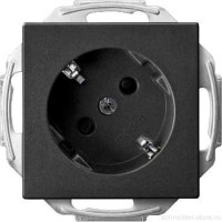 SM Розетка со шторками 45° 2К+З 16А 250В~, антрацит SM Розетка со шторками 45° 2К+З 16А 250В~, антрацит