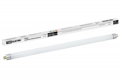 Лампа люминесцентная линейная двухцокольная ЛЛ-12/12Вт, T4/G5, 6500 К, длина 368,2мм TDM Electric, SQ0355-0006