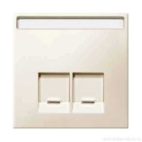 SD Накладка для комп./тлф. розетки 2хRJ45 UTP/FTP, беж. SD Накладка для комп./тлф. розетки 2хRJ45 UTP/FTP, беж.