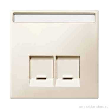 SD Накладка для комп./тлф. розетки 2хRJ45 UTP/FTP, беж.