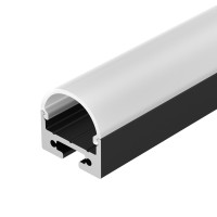 Профиль с экраном SL-LINE-2011M-2500 BLACK+OPAL ROUND (Arlight, Алюминий), 027992 Профиль с экраном SL-LINE-2011M-2500 BLACK+OPAL ROUND (Arlight, Алюминий), 027992