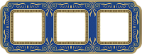 FD01363AZEN Fede Firenze Smalto Italiano Рамка 3-ная, Blue Sapphire