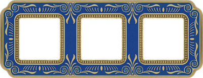 FD01363AZEN Fede Firenze Smalto Italiano Рамка 3-ная, Blue Sapphire