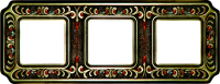 FD01353PBCL Fede Siena Crystal De Luxe Palace Рамка 3-ная, Bright Patina