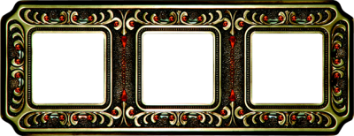 FD01353PBCL Fede Siena Crystal De Luxe Palace Рамка 3-ная, Bright Patina