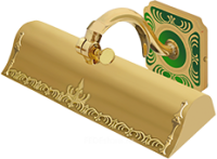 FD1023LEDVEEN Fede Подсветка картин из латуни "Light Medium Shade" SIENA со встроенным светодиодом, Emerald Green