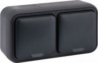 Donel W55 Розетка 2-я с защ.крышк, 2К+З. , накладная, антрацит, IP55, серия (тип) DIP55 , DIP28828 Donel W55 Розетка 2-я с защ.крышк, 2К+З. , накладная, антрацит, IP55, серия (тип) DIP55 , DIP28828