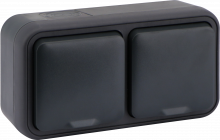 Donel W55 Розетка 2-я с защ.крышк, 2К+З. , накладная, антрацит, IP55, серия (тип) DIP55 , DIP28828 Donel W55 Розетка 2-я с защ.крышк, 2К+З. , накладная, антрацит, IP55, серия (тип) DIP55 , DIP28828