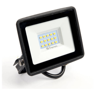Прожектор светодиодный 2835 SMD 20W 4000K IP65  AC220V/50Hz, черный, LL-919, Feron 29493