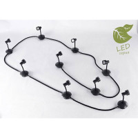 LUSSOLE BAY SHORE Трековый светильник, цвет основания - черный, плафон - металл (цвет - черный), 9x5,5W GU10, GRLSP-9821-09