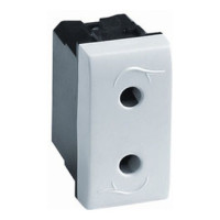 ДКС Электрическая розетка, белая, 1мод., 76491B