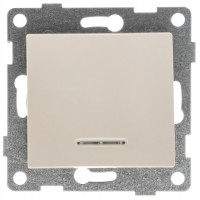 GUSI Bravo МЕХАНИЗМ Выкл. 1кл. (инд), скрытая установка, 10А, 250В. Цвет: бежевый., С10В18-003