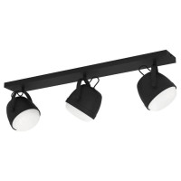 390045 Потолочный светильник UPANEMA, 3x28W, E27, L890, B185, H235, сталь, черный//стекло, белый