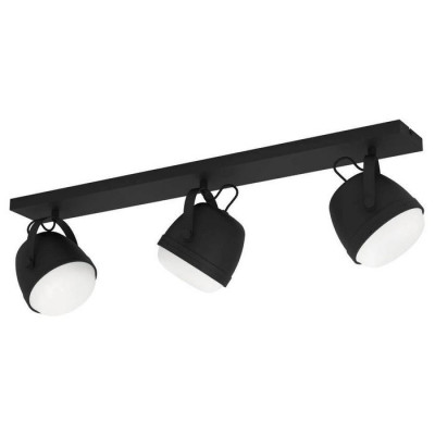 390045 Потолочный светильник UPANEMA, 3x28W, E27, L890, B185, H235, сталь, черный//стекло, белый