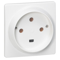 Розетка пластиковая 3К+З - 32 А - с защитными шторками - 100x100 мм - на винтах - белый Розетка пластиковая 3К+З - 32 А - с защитными шторками - 100x100 мм - на винтах - белый