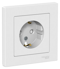 ATN001344 - ATLASDESIGN РОЗЕТКА с заземлением со шторками, 16А, в сборе, ЛОТОС, Systeme Electric