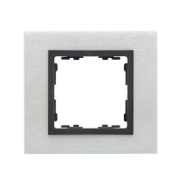 Simon S82N Рамка 1-ная, сталь матовая - графит (металл), 82817-31