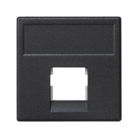 Simon SConnect Адаптер на 1 конектор RJ45 SimonConnect, AMP(S110,SL110,SLt),Brand-Rex,RIT, 45х45мм, графит, K076-14