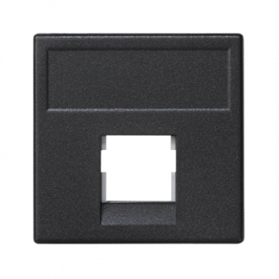 Simon SConnect Адаптер на 1 конектор RJ45 SimonConnect, AMP(S110,SL110,SLt),Brand-Rex,RIT, 45х45мм, графит, K076-14