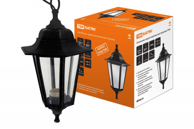 Светильник садово-парковый НСУ 06-60-001 шестигранник, подвес, пластик, черный TDM Electric, SQ0330-0703