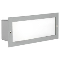 88008 Уличный светильник встраиваемый ZIMBA, 1х60W(E27), 243х101, алюминий, серебро/матовое стекло