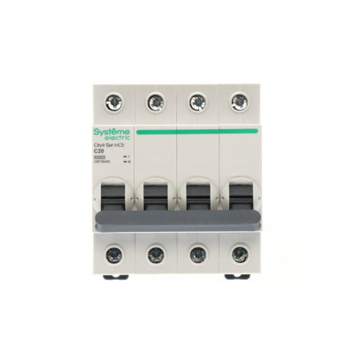 City9 Set Автоматический выключатель (АВ) С 20А 4P 6kA 400В, Systeme Electric, C9F36420