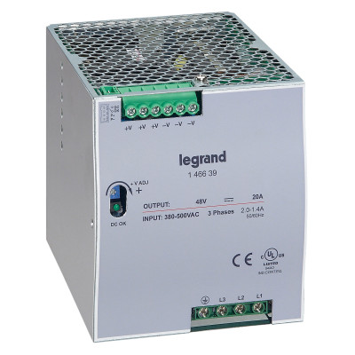 Legrand 3-фазный Импульсный источник питания 48В 960Вт 20A, 146639
