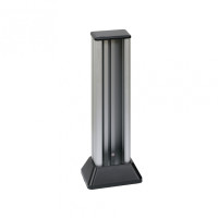 Simon Cima 500 Алюминий/Графит Миниколонна 2-сторонняя на 6 модулей, 471х126,5(158)х109,5(181) мм, 52550223-033