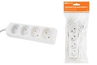 Удлинитель бытовой У4 4 гнезда, 1,5метра, без заземления, ПВС 2х0,75мм2 10А/250В TDM Electric, SQ1303-0210 Удлинитель бытовой У4 4 гнезда, 1,5метра, без заземления, ПВС 2х0,75мм2 10А/250В TDM Electric, SQ1303-0210