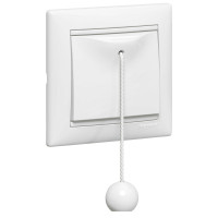 Legrand Выключатель кнопочный одноклавишный перекидной со шнурком - Legrand Valena - 10А 250В схема 6PC безвинтовые зажимы - белый, 774419