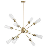 Lightstar 690103 (MD22506-10A ) Люстра CROTONE 10х40W E14 ШАМПАНЬ/ПРОЗРАЧНЫЙ (в комплекте)